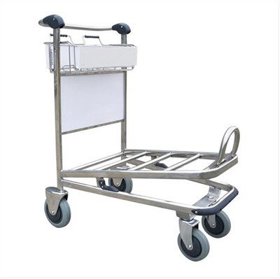 Stainless Hlau Hnab Tshav Dav Hlau Trolley